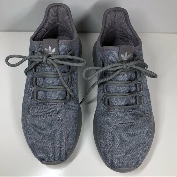 Adidas Tubular Shadow J ‘Grey’ Silver Metallic Sneakers Size 7.5 - Picture 3 of 12
